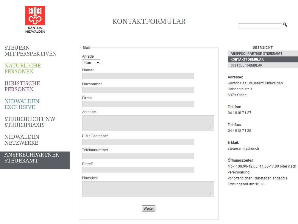 Kontaktformular