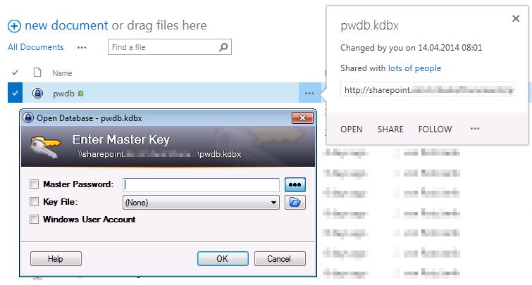 KeePass on SharePoint